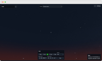 Space Telescope
        Simulator showing a solar eclipse