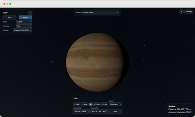 Space Telescope Simulator
        showing Jupiter in 3D