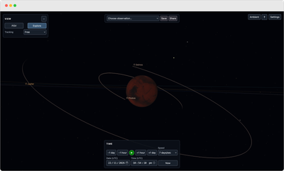 Space Telescope Simulator
        showing Mars with its moons and orbital paths