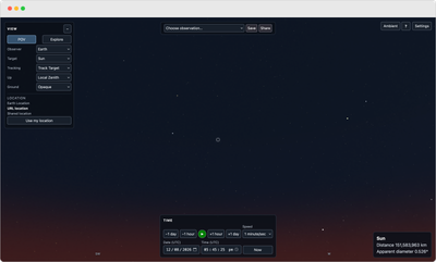Space Telescope
        Simulator showing a solar eclipse